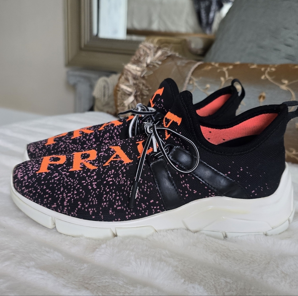PRADA Dégradé Big Logo knit sock Sneaker - Picture 8 of 15